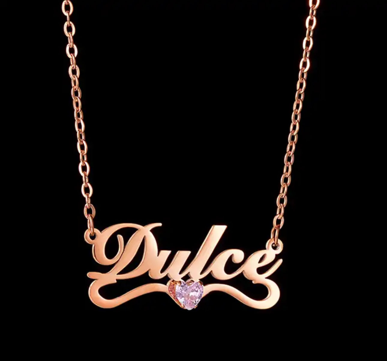 Custom stainless steel birth stone necklace