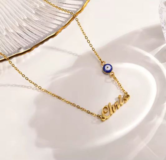 Evil eye custom necklace