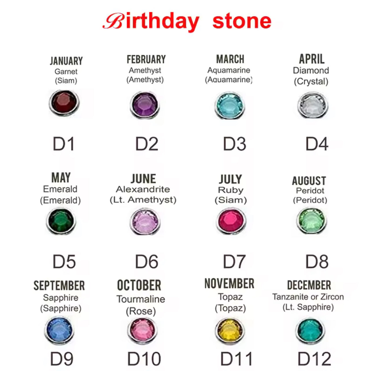 Heart Birthstone custom name necklace