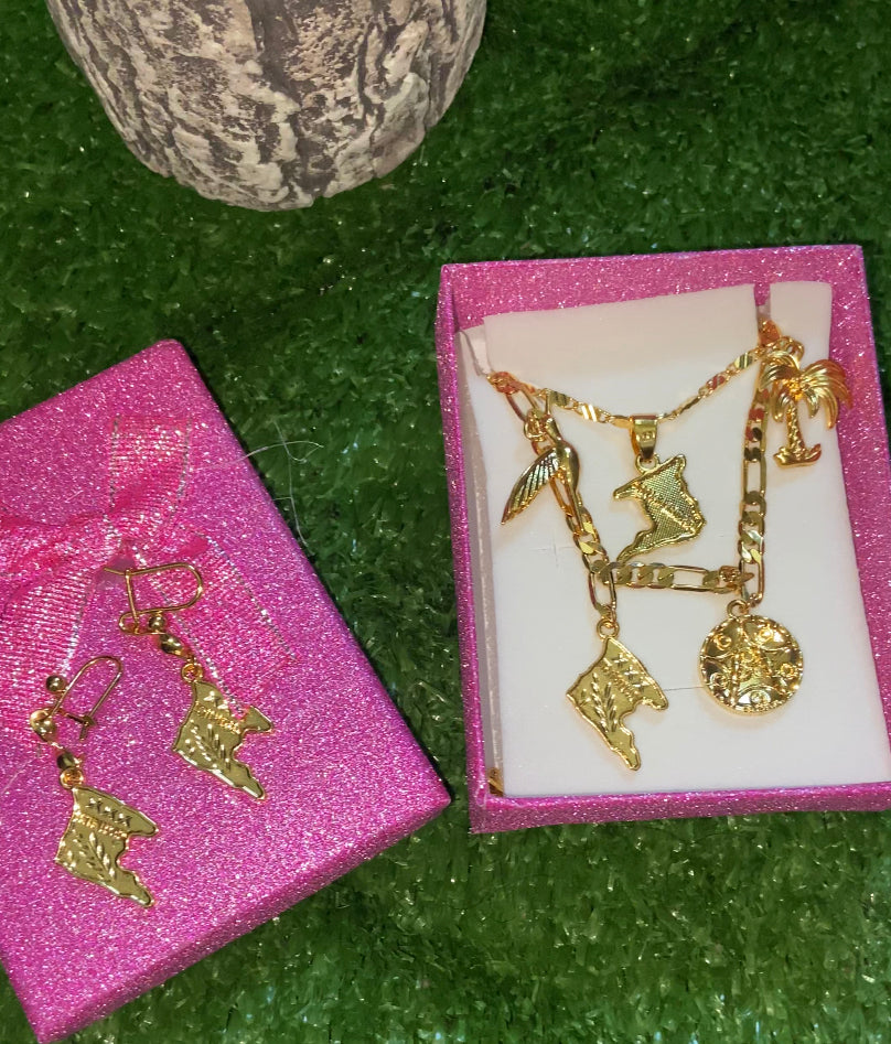 Trinbago set gold plated