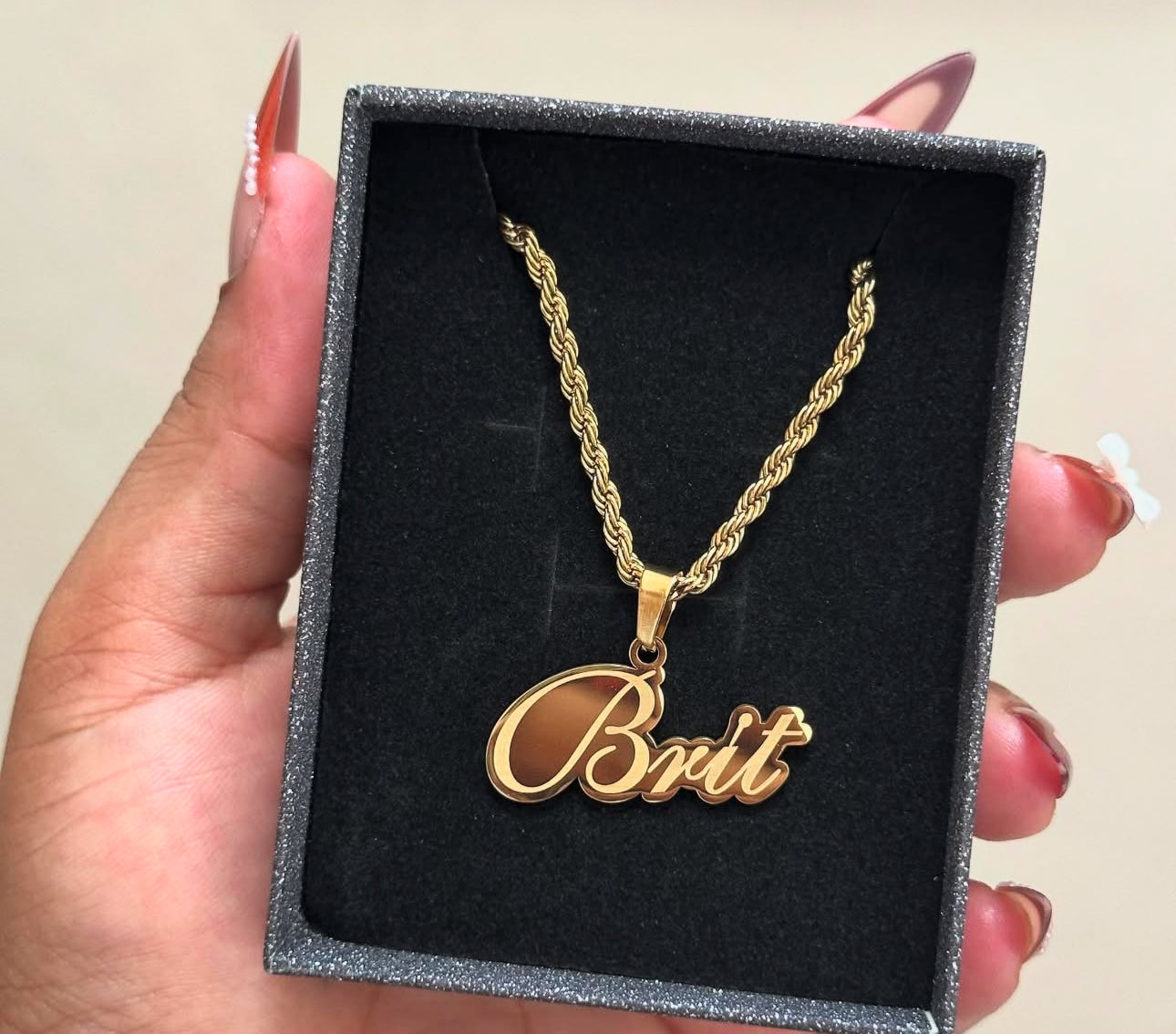 Golden luxe Custom name necklace