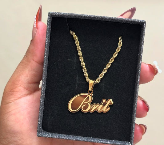Golden luxe Custom name necklace