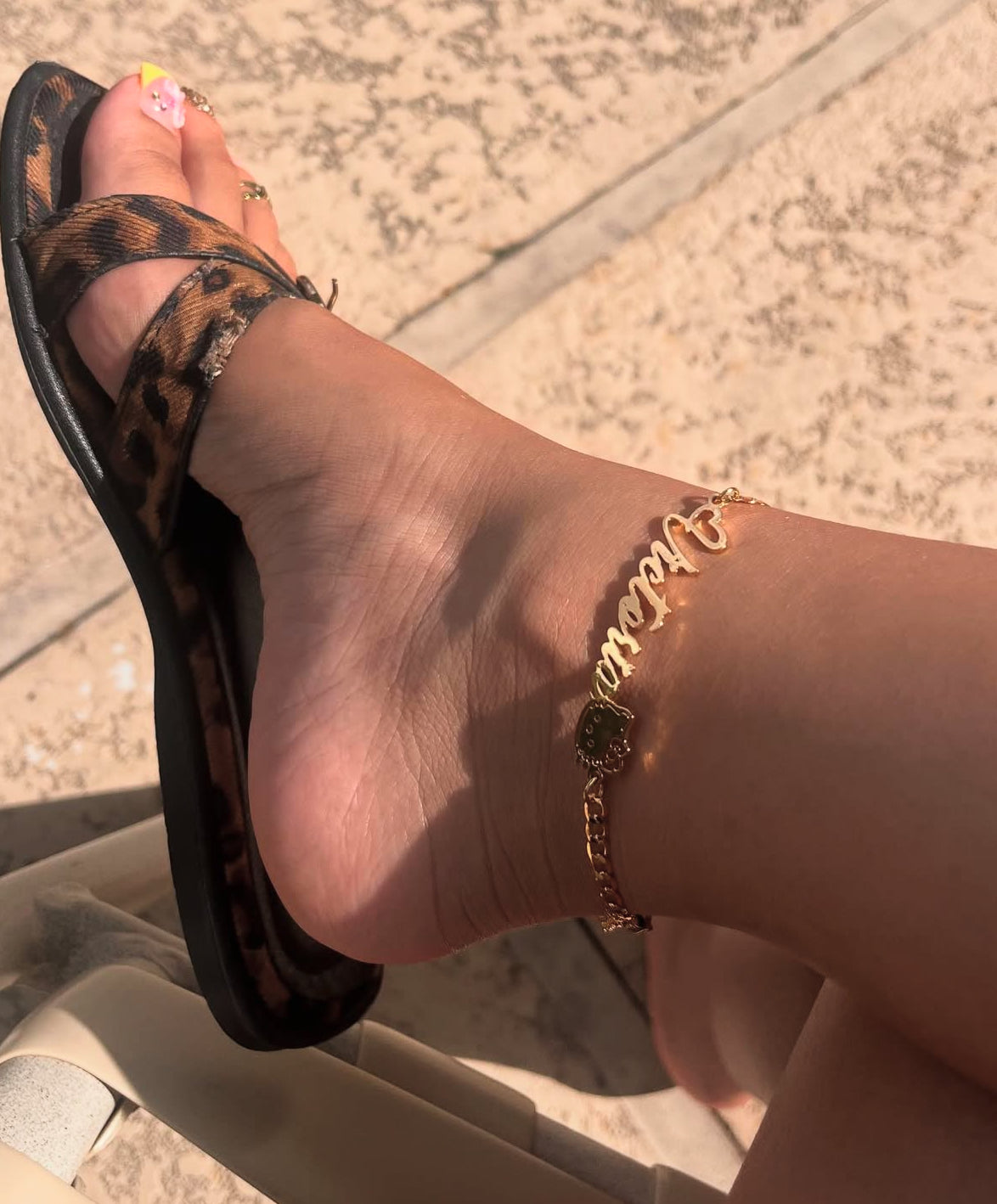 Hello kitty custom anklet