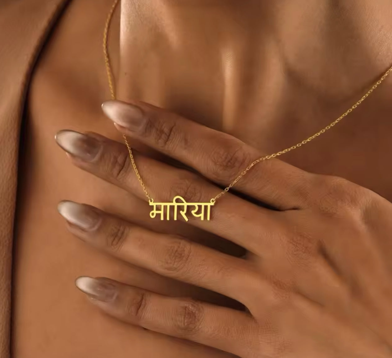 Custom Hindi personalized necklace