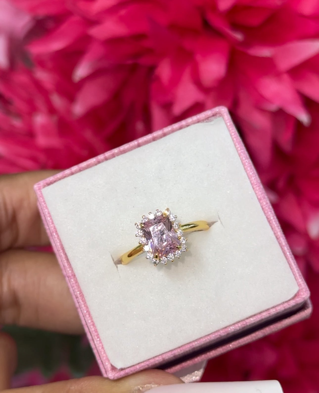 Gold plated birthstone ring