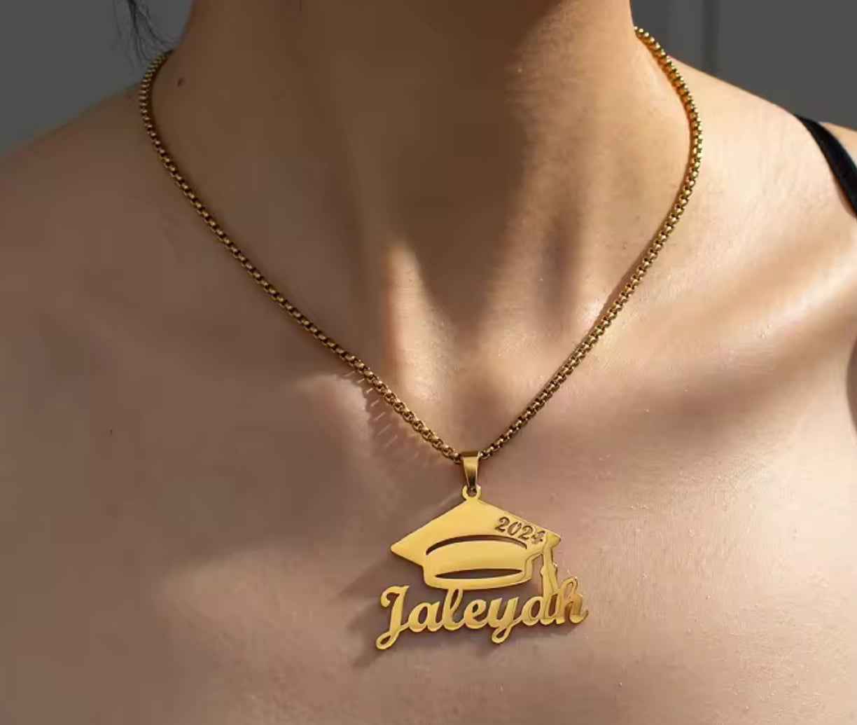 Graduation custom name chain Stainless steel
