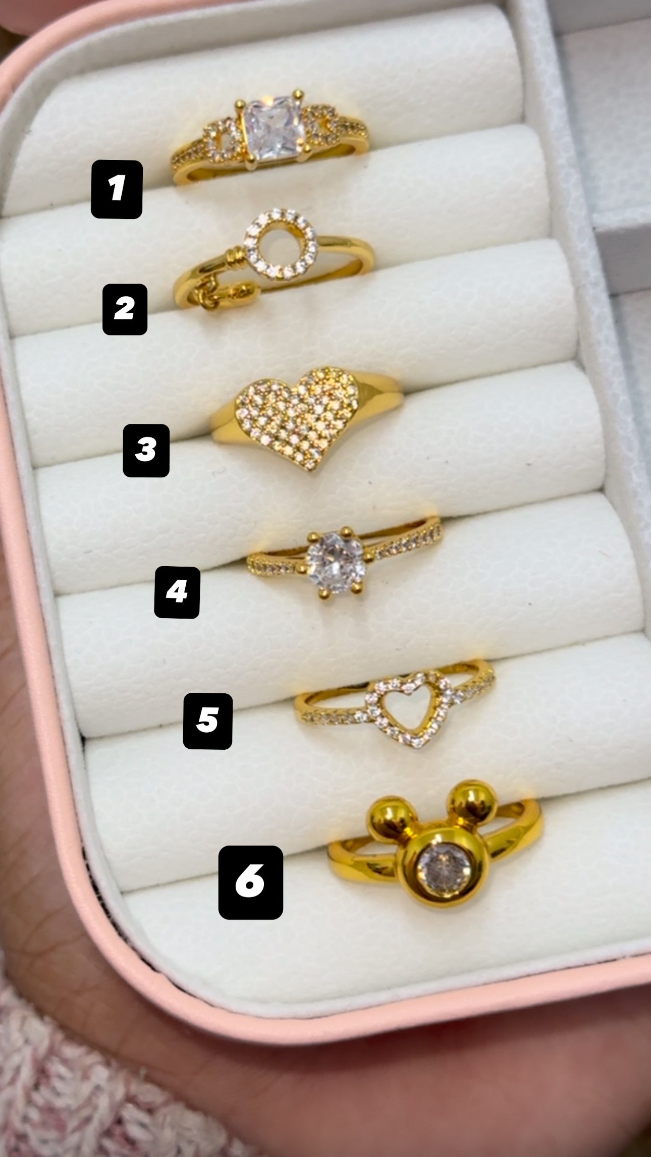Gold plated rings
