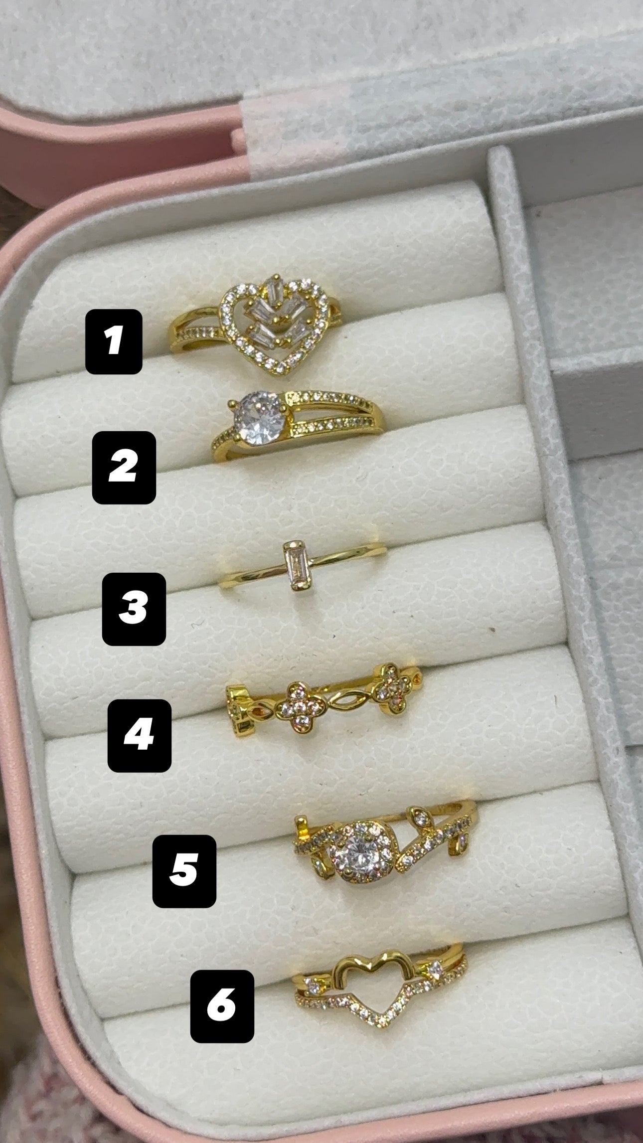 Gold plated rings