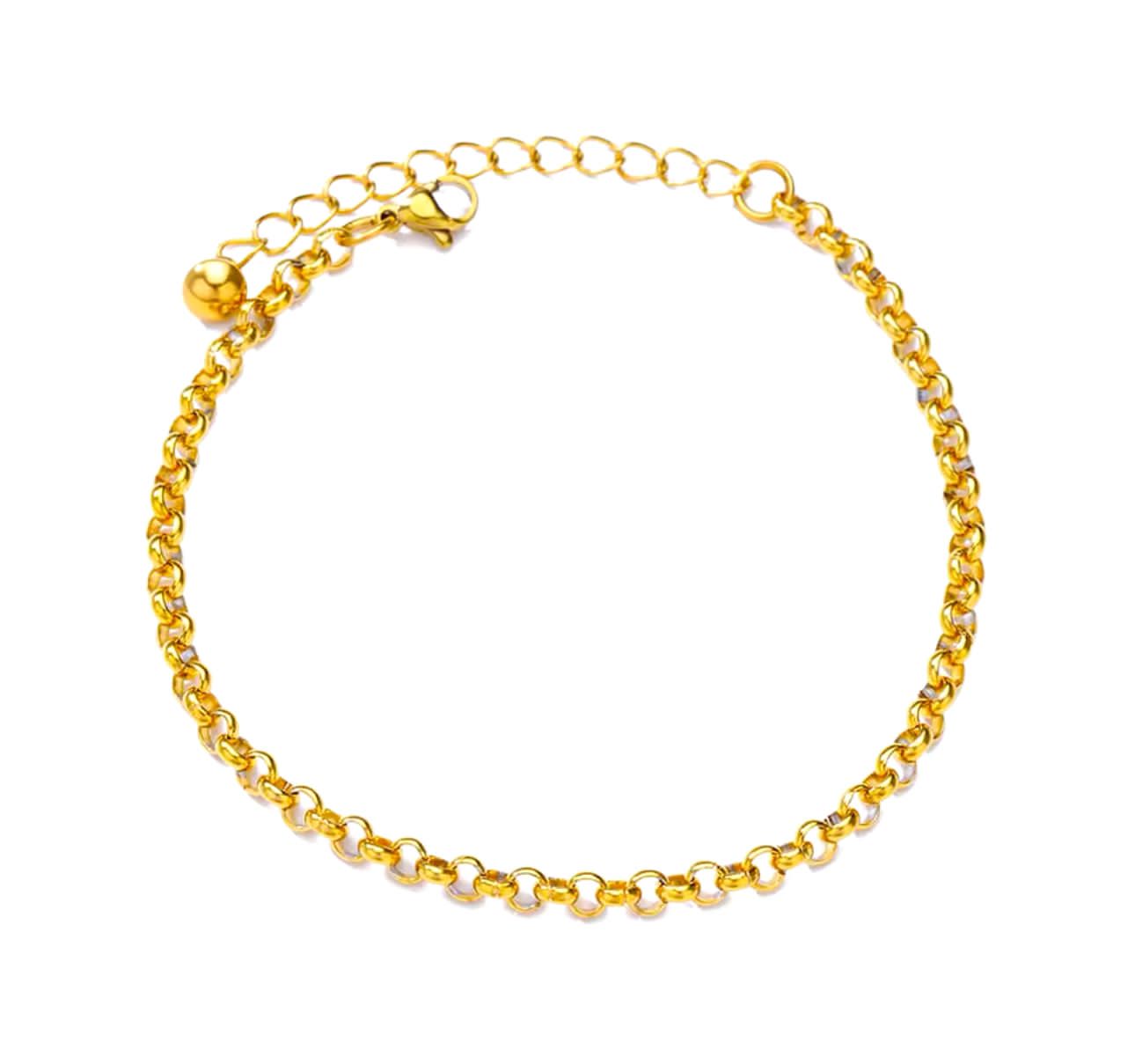 Gold Stainless Steel spanish Anklet