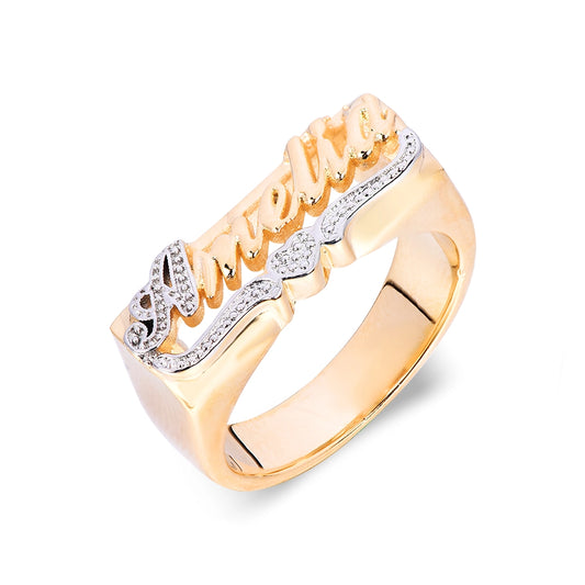 3D custom double stainless steel ring