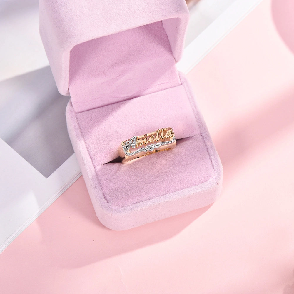3D custom double stainless steel ring