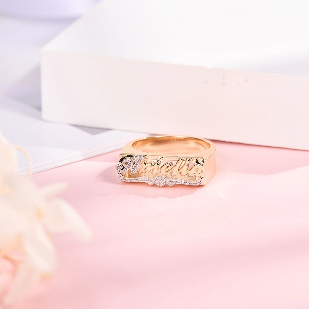3D custom double stainless steel ring