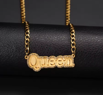 CZ Custom stainless steel name chain