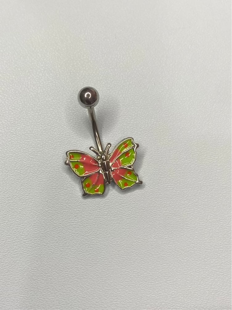 Butterfly belly ring