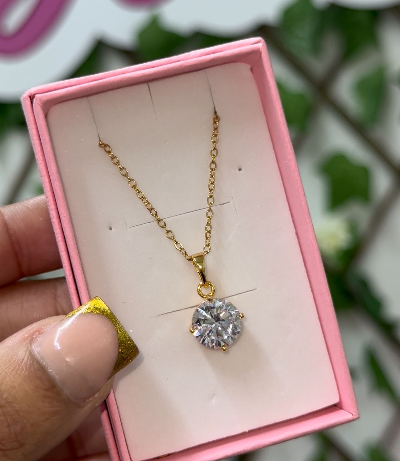 Gold Cz Dimond Necklace