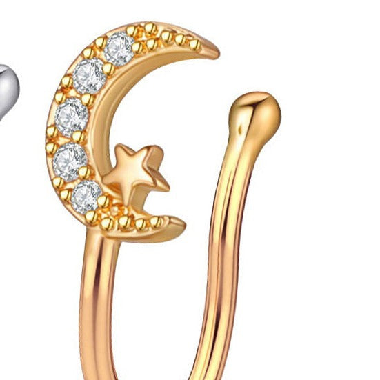 moon fake nose ring