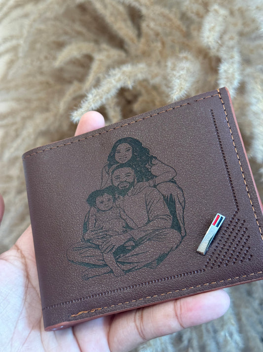 Custom engrave wallet