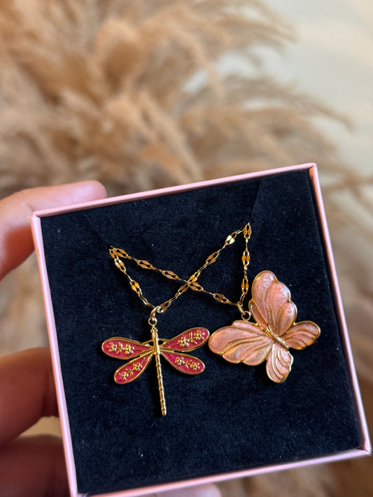 Gold plated stainless steel golden whisper necklace
