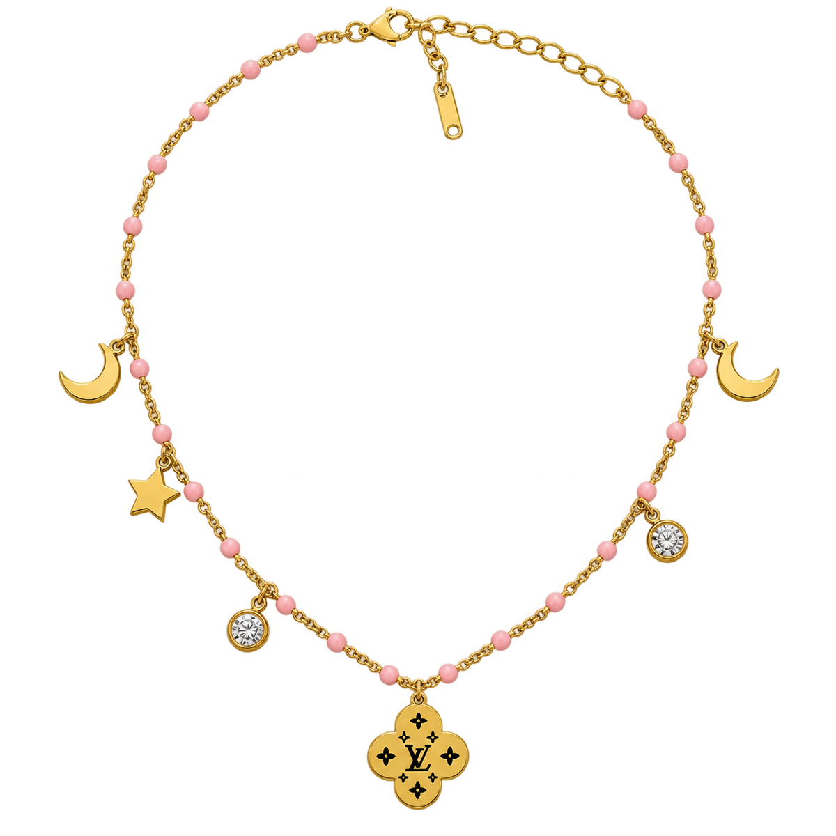 Pink Celestial Charm Necklace
