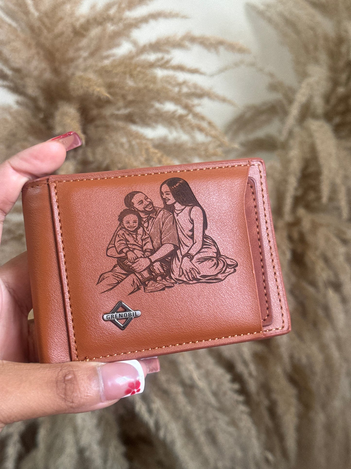 Custom engrave wallet