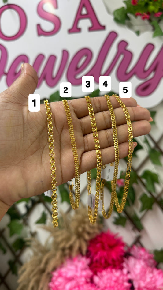 Gold plated anklets
