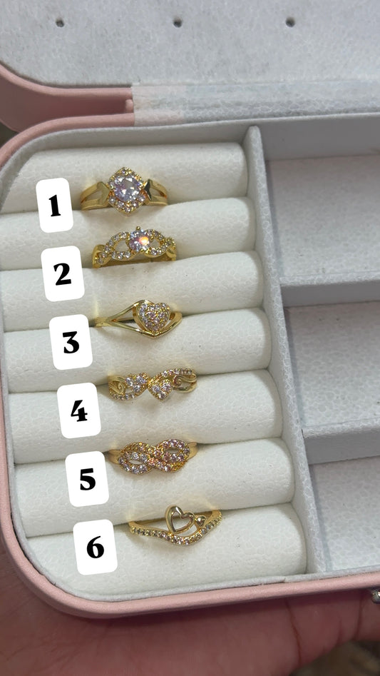 Gold plated adjustable  rings