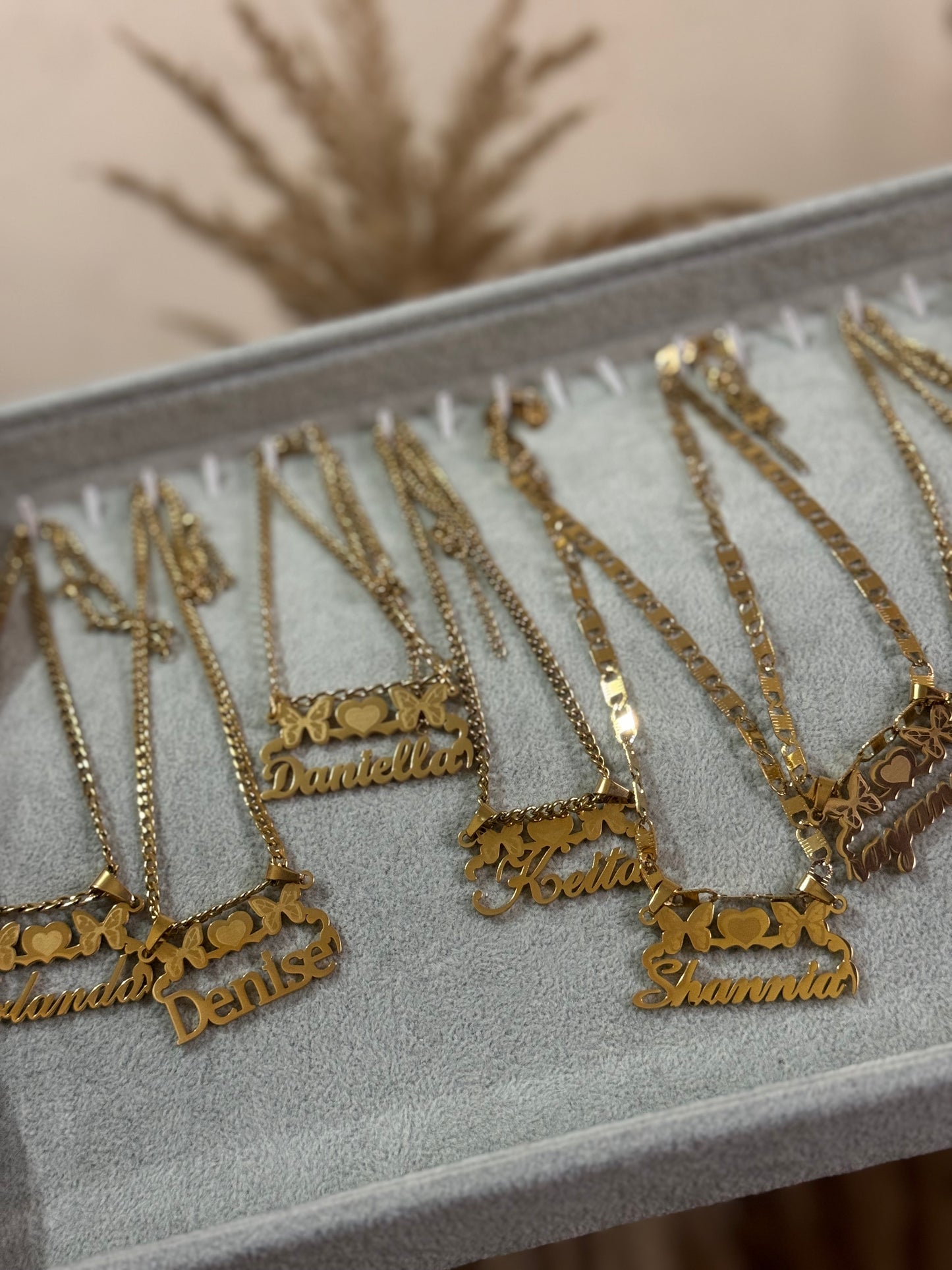 INSTOCK DUO BUTTERFLY NAME CHAIN