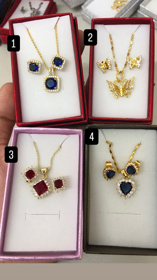 Gold plated jewelry set