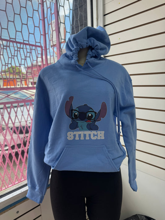 Small blue stitch hoodie