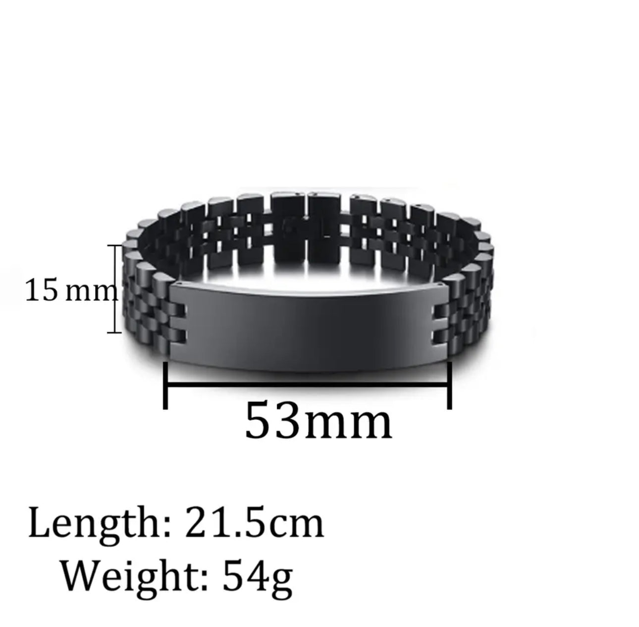 Chunky personalized watch bracelet stainless steel