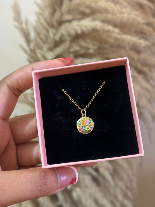 Good luck stainless steel necklace