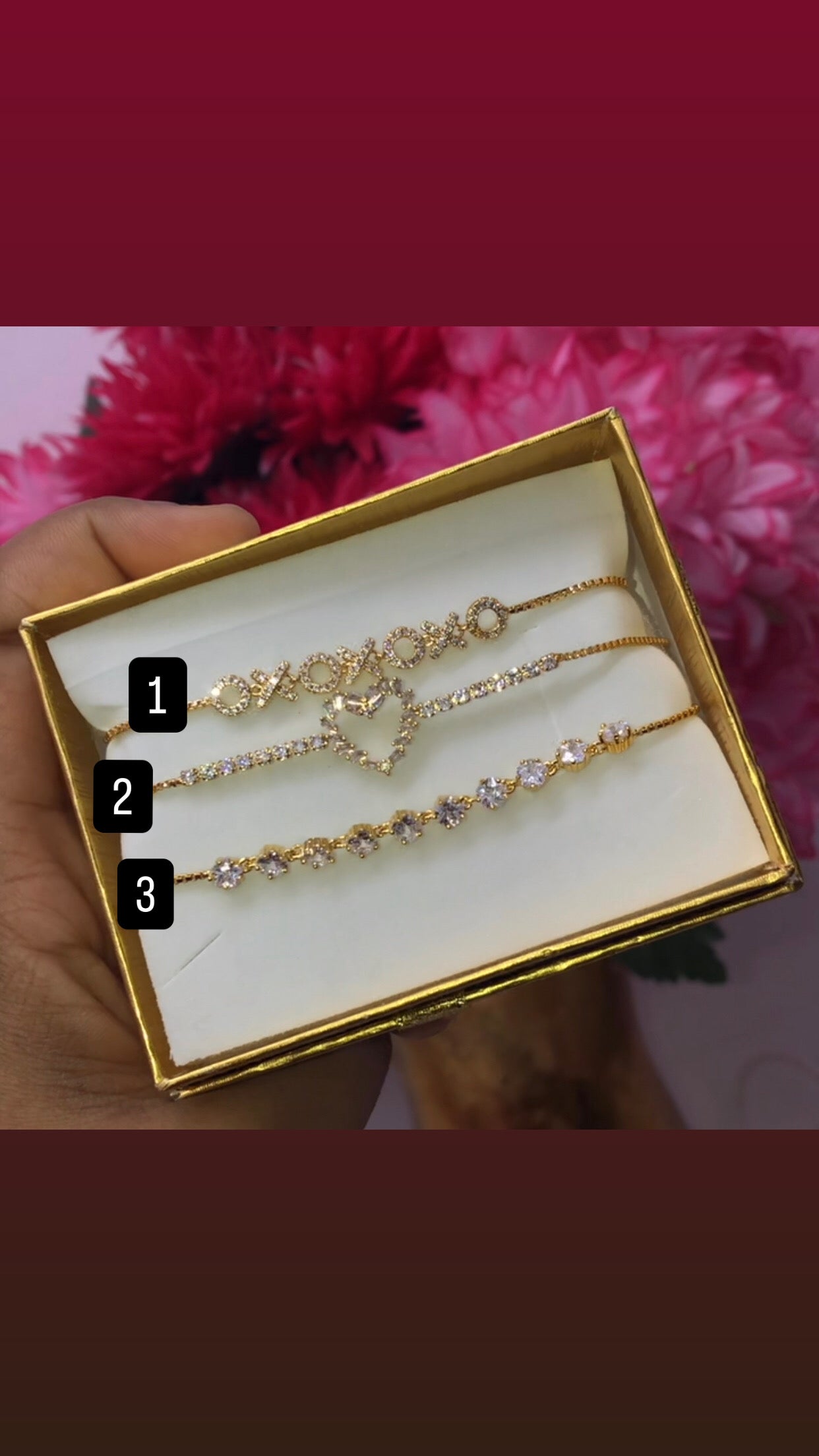 Gold plated adjustable pull string bracelet
