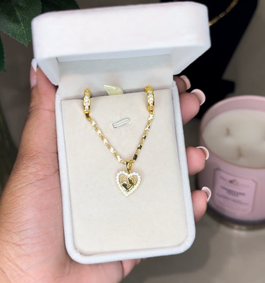 Gold plated Cz mom set