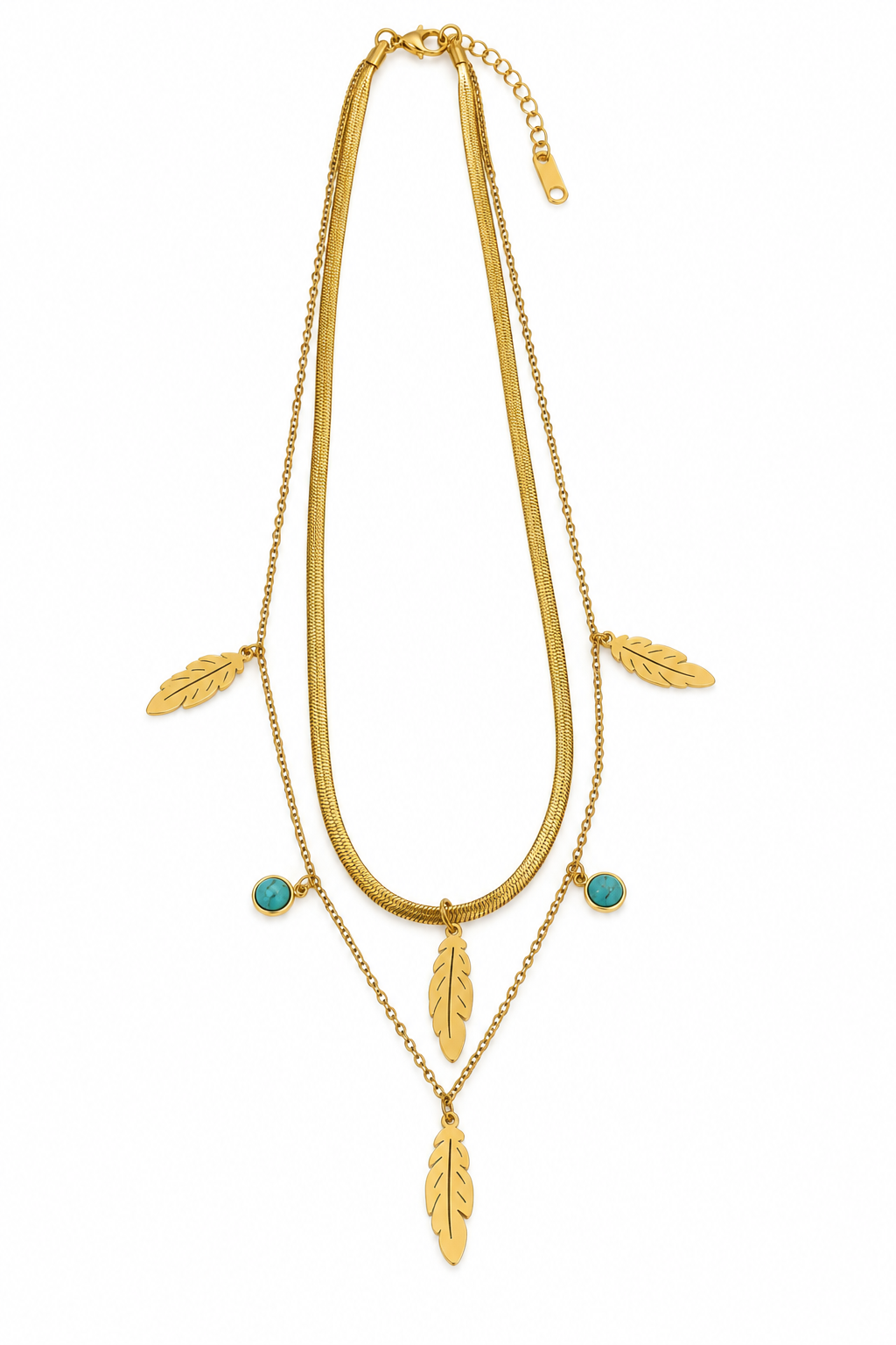 Dreamcatcher Feather Layered Necklace