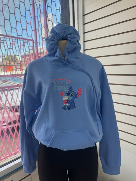 Small blue stitch hoodie