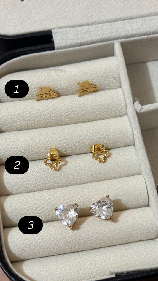 Gold plated /stainless steel earrings