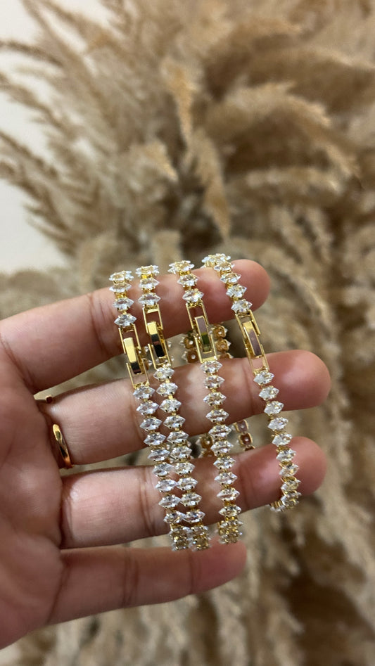 Gold plated tennis bracelet