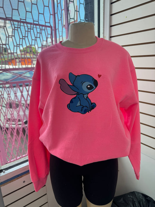 Medium pink stitch sweater