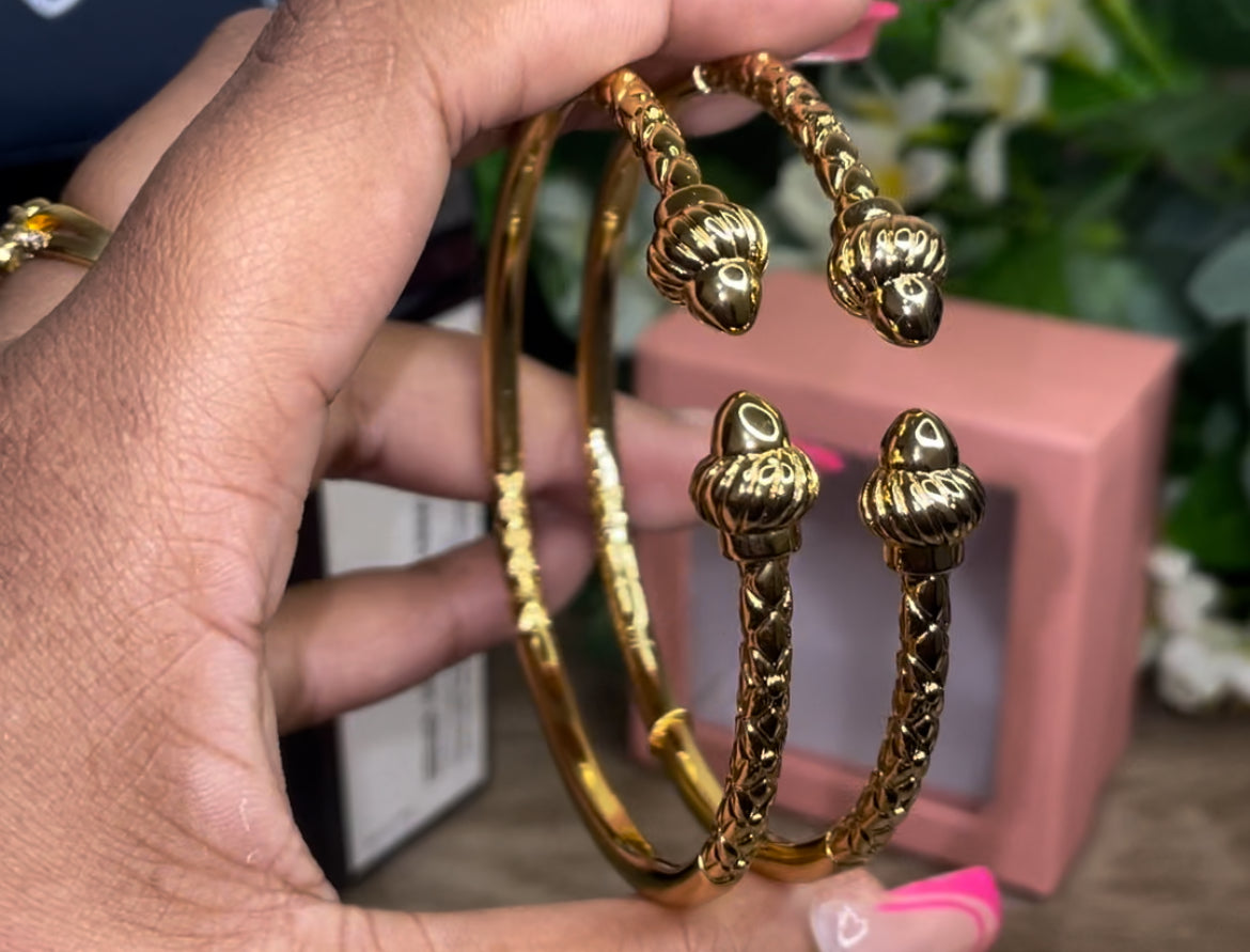 Gold plated bera bracelets