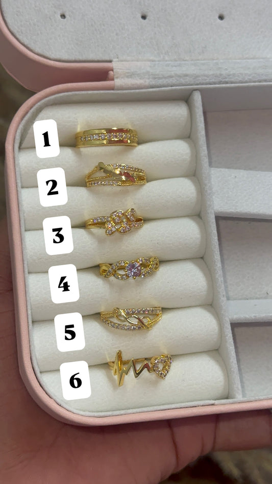Gold plated adjustable  rings