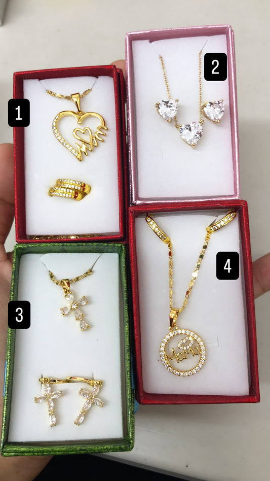 Gold plated jewelry set