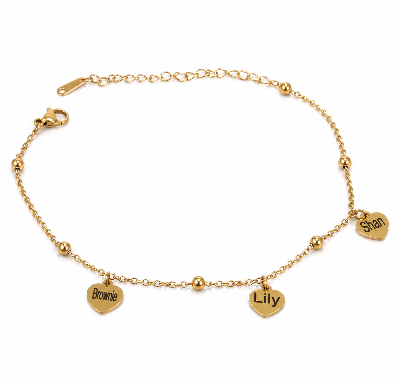 Engrave heart charm hand band