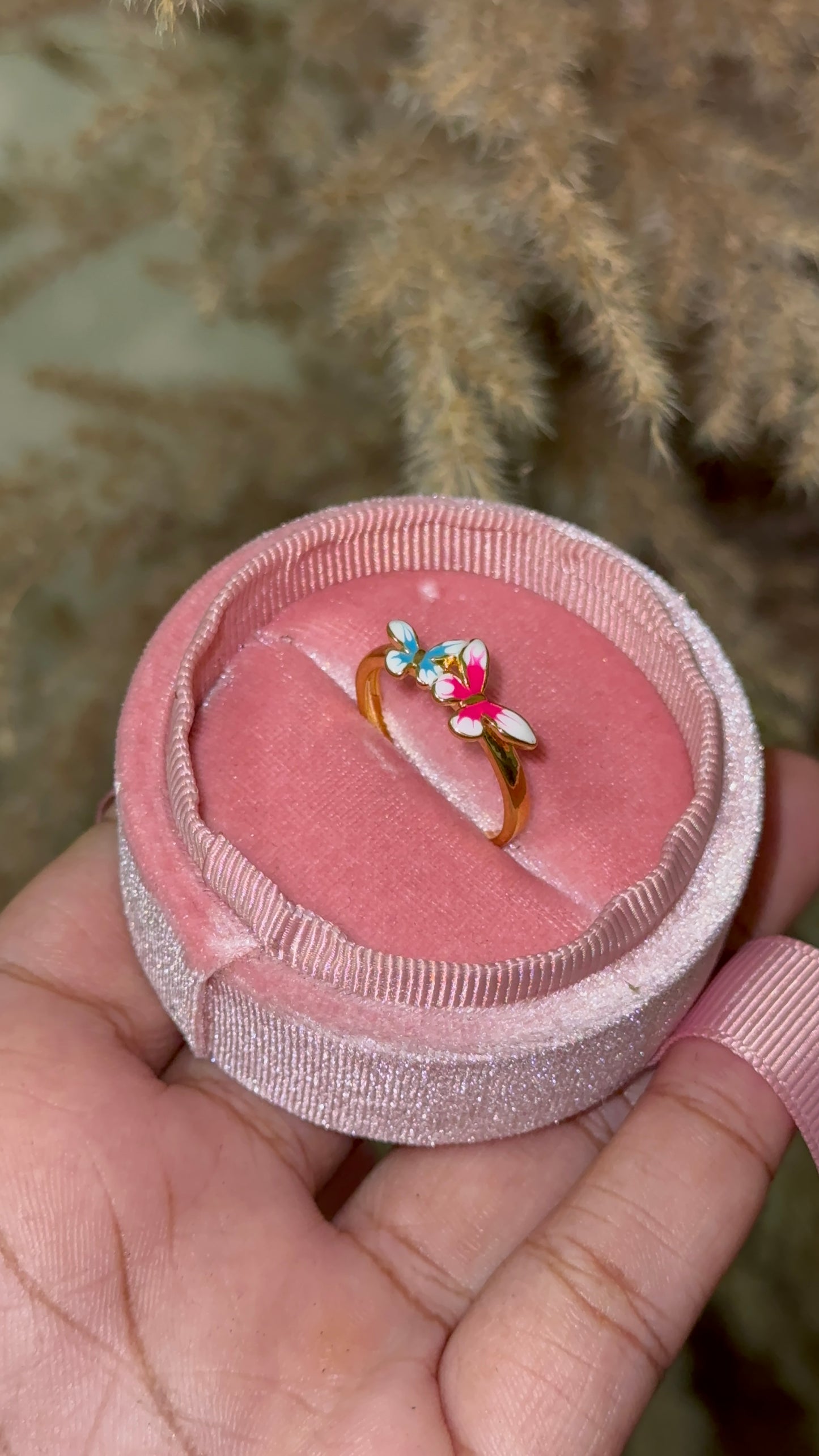 Flutter adjustable gold plated  ring