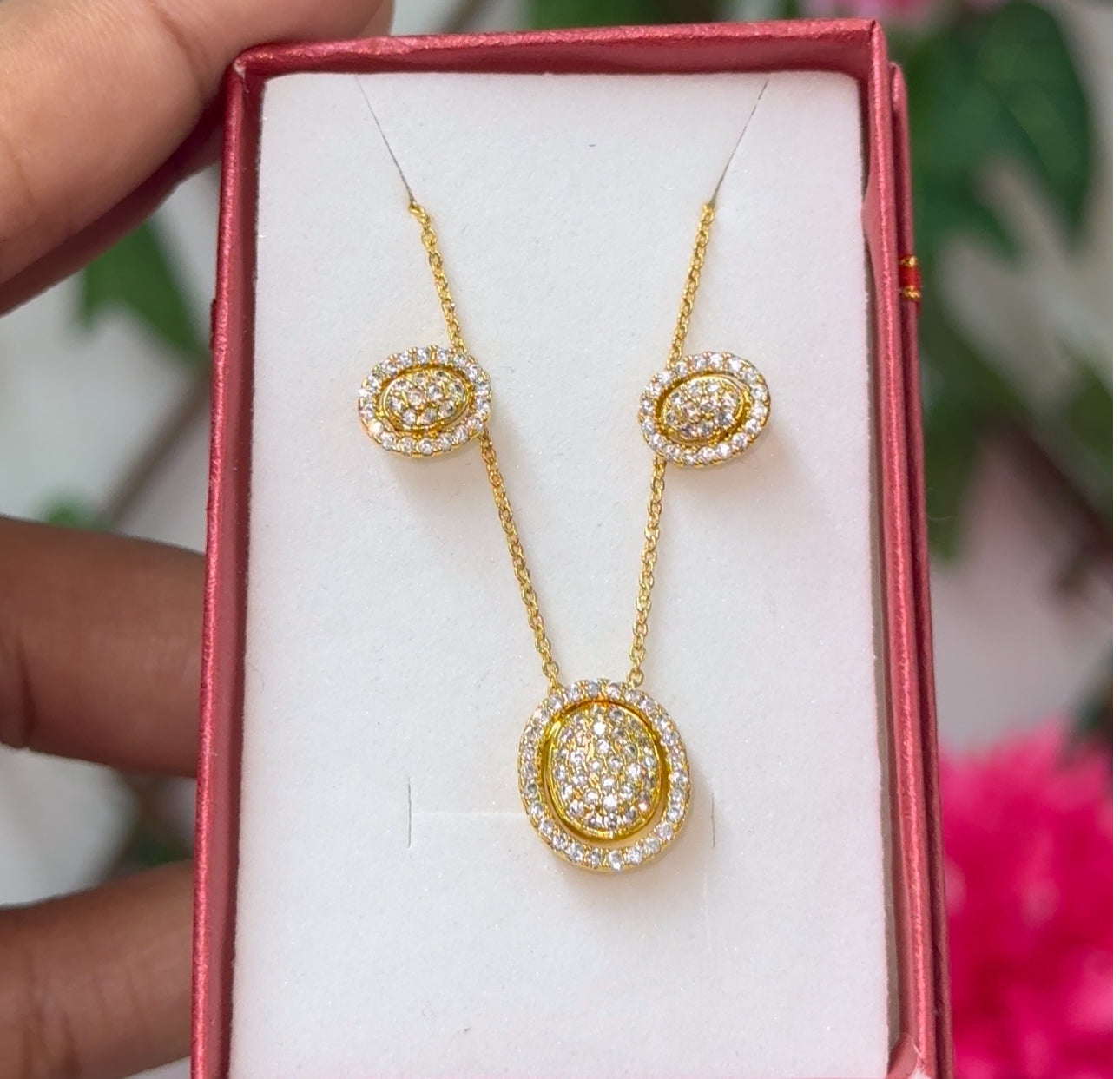 Gold plated Cz set