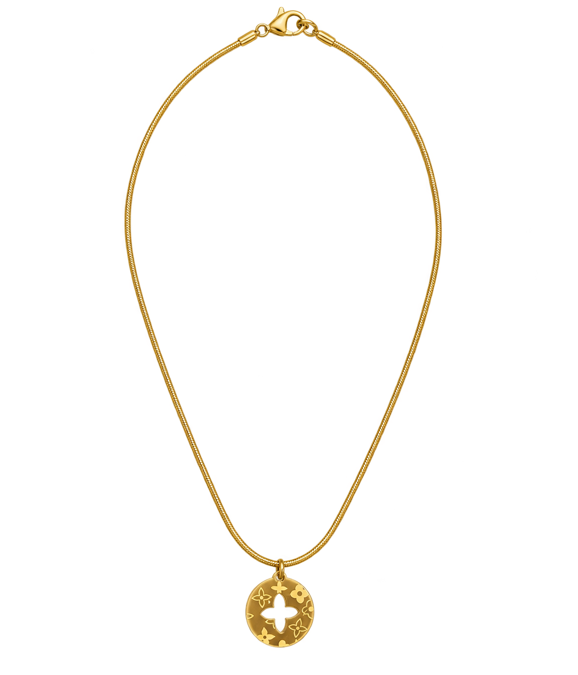 Vintage Fleur Pendant Necklace