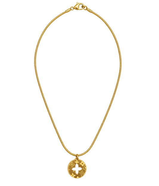 Vintage Fleur Pendant Necklace
