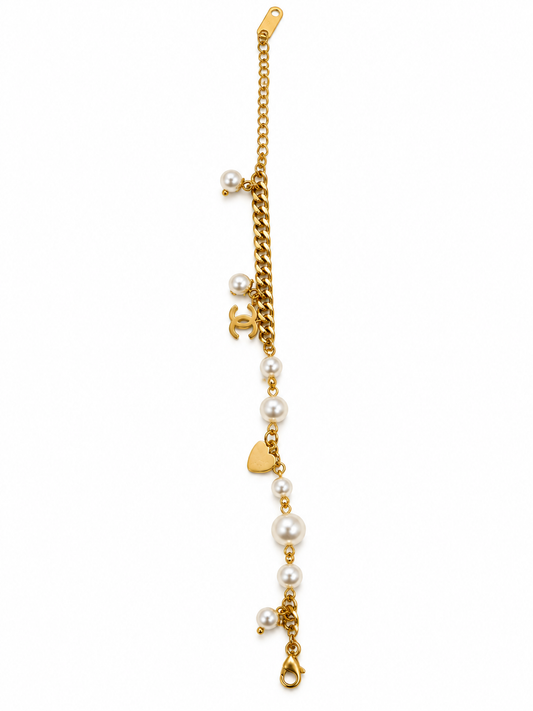 The Coco Pearl Charm Bracelet