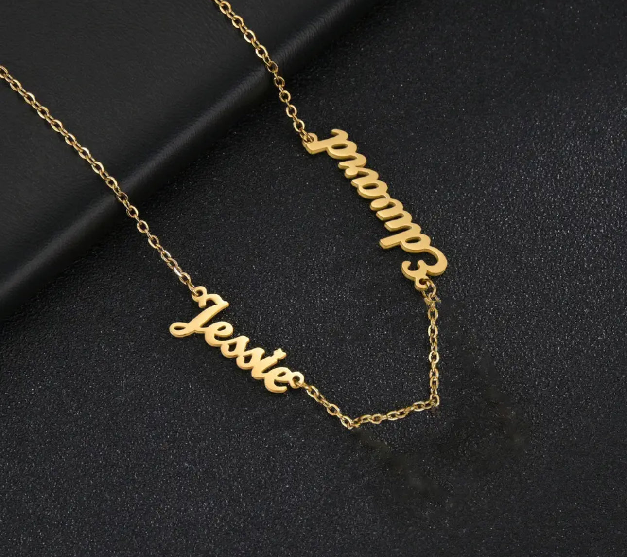 Personalized stainless steel multiple name necklace