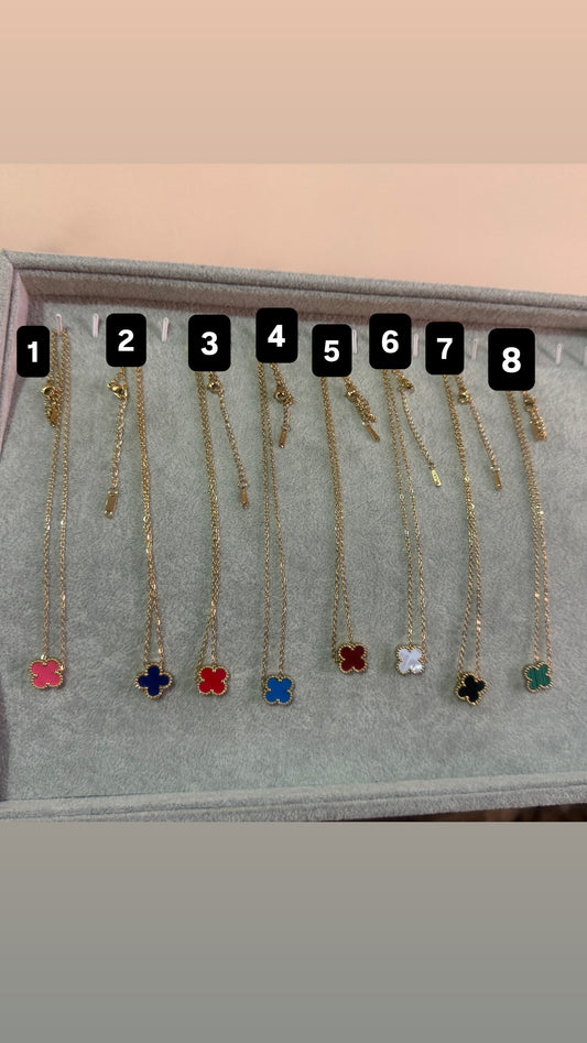Stainless steel clover necklace