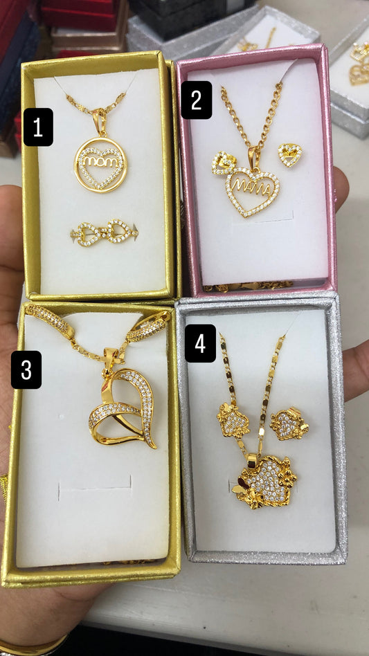 Gold plated jewelry set